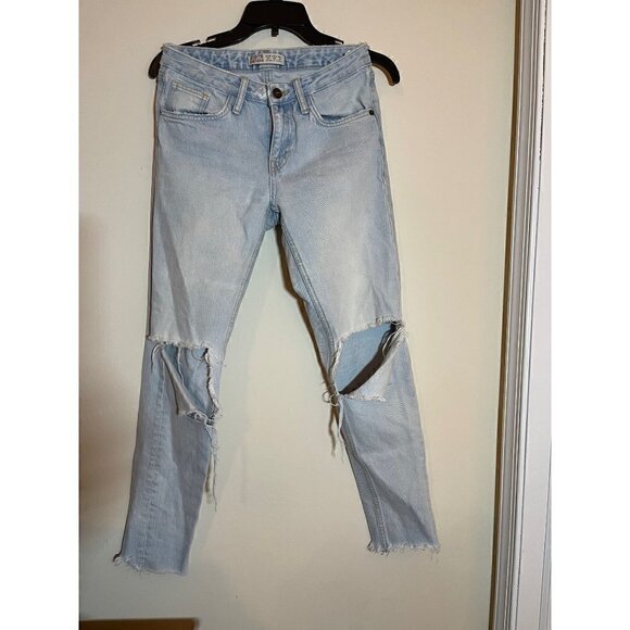 ZARA Distressed Skinny Jeans  Size 2 - Picture 1 of 7